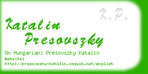 katalin presovszky business card